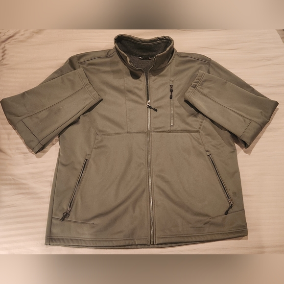 Men’s Swiss Tech 🇨🇭 soft full zip jacket (Olive Green XL) - Picture 1 of 7